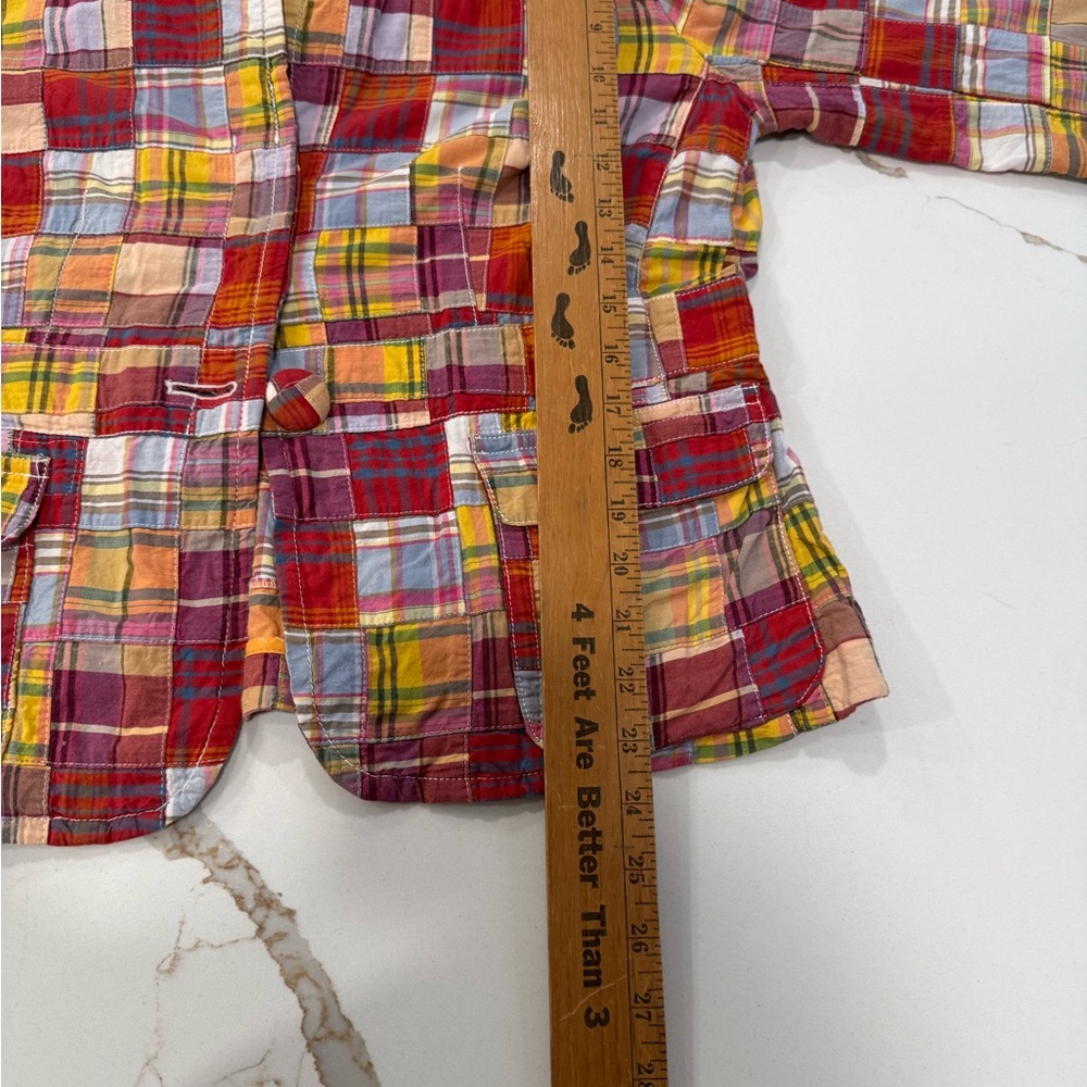J. Crew Multicolor Patchwork Plaid Blazer Jacket - image 5